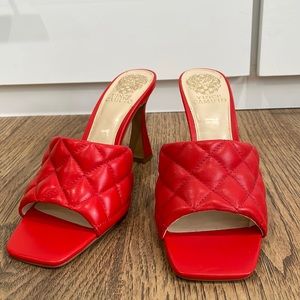 Vince Camuto - Quilted square toe heeled sandal
